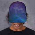 Purple Turquoise Galaxy Space Print Baseball Cap