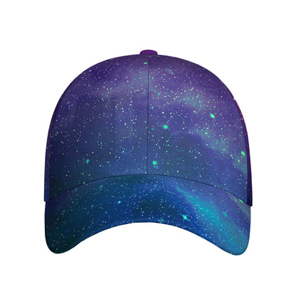 Purple Turquoise Galaxy Space Print Baseball Cap