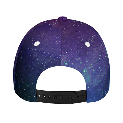 Purple Turquoise Galaxy Space Print Baseball Cap