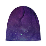 Purple Turquoise Galaxy Space Print Beanie