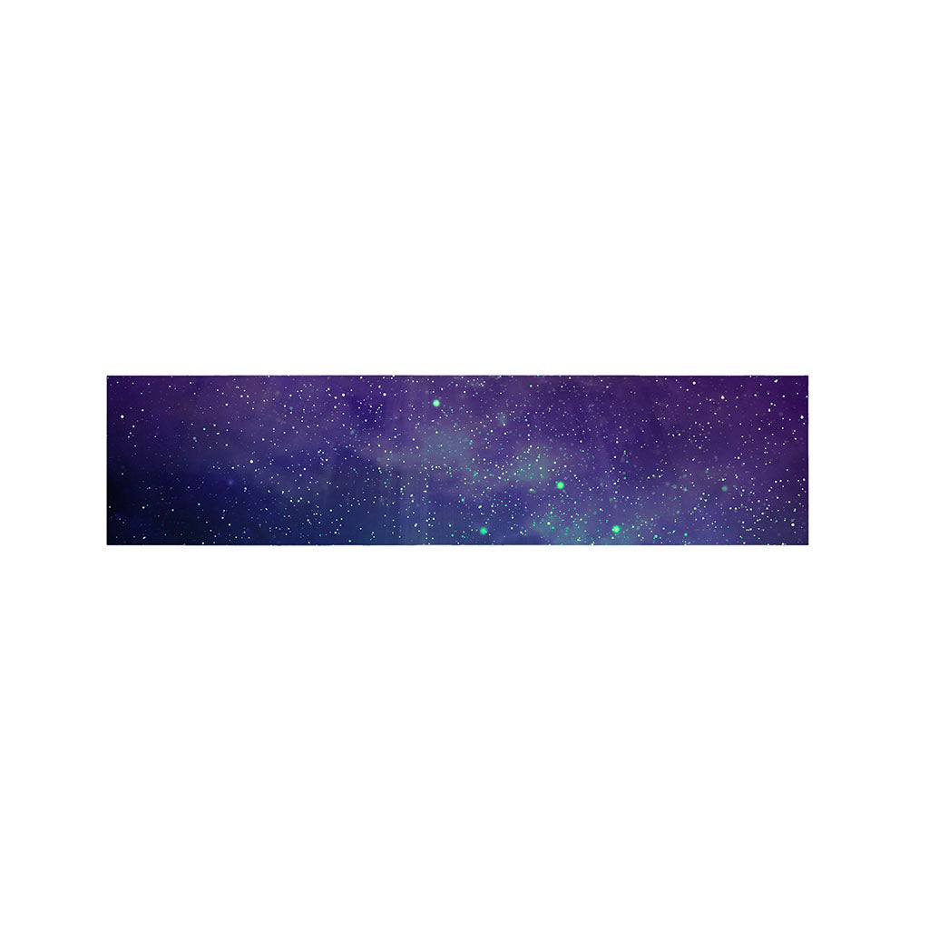 Purple Turquoise Galaxy Space Print Bed Runner
