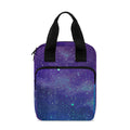 Purple Turquoise Galaxy Space Print Bible Tote Bag
