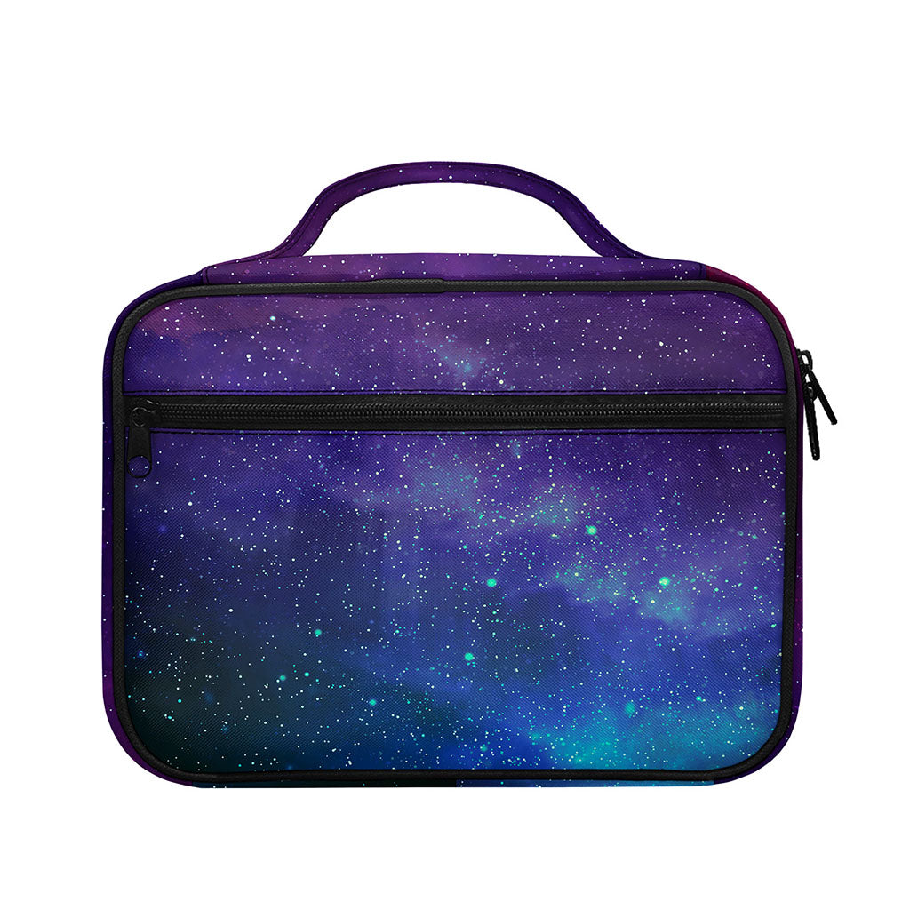 Purple Turquoise Galaxy Space Print Briefcase Bible Bag