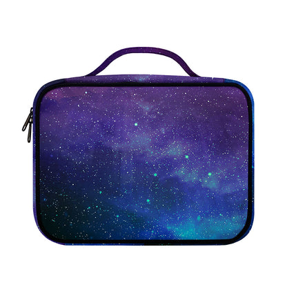 Purple Turquoise Galaxy Space Print Briefcase Bible Bag