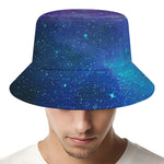Purple Turquoise Galaxy Space Print Bucket Hat