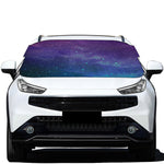 Purple Turquoise Galaxy Space Print Car Windshield Snow Cover