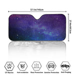 Purple Turquoise Galaxy Space Print Car Windshield Sun Shade