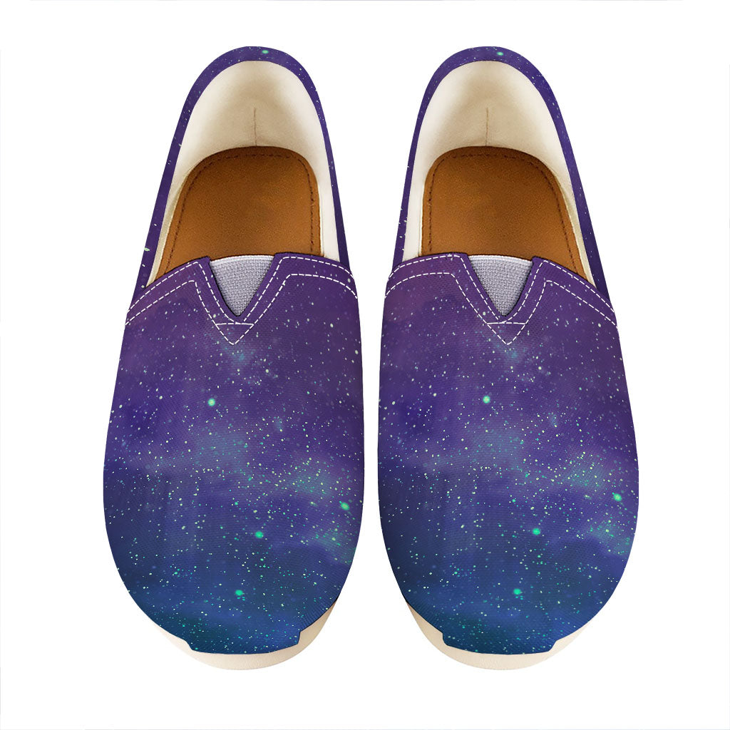 Purple Turquoise Galaxy Space Print Casual Shoes