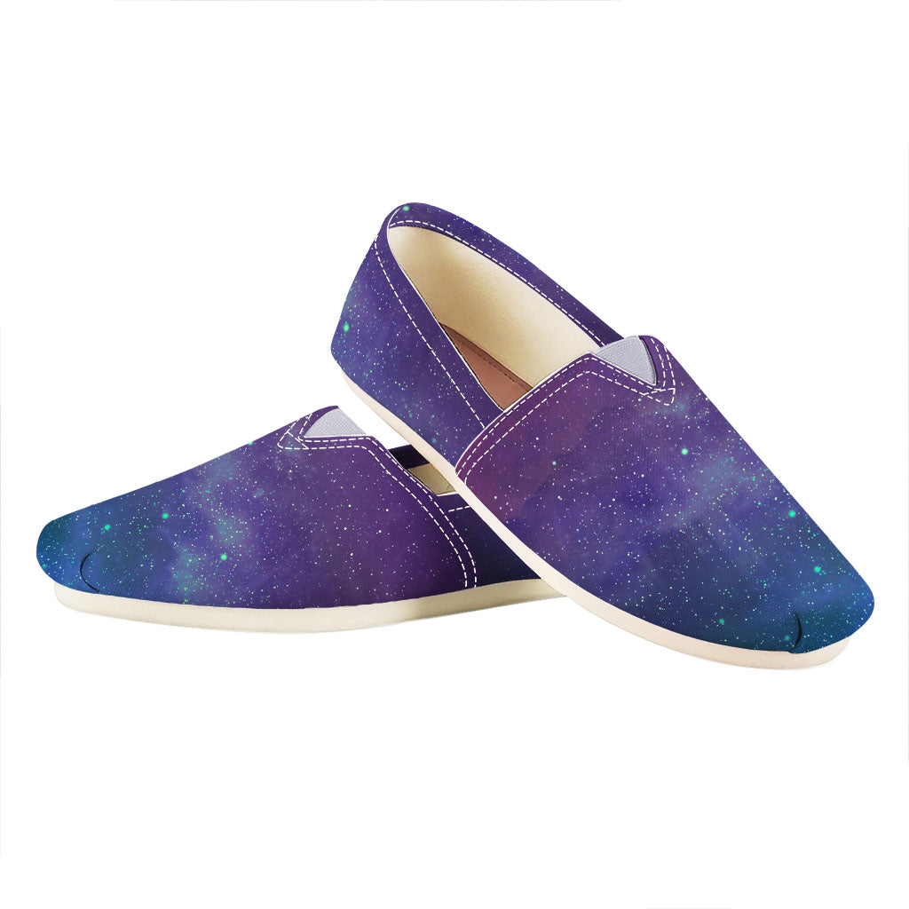 Purple Turquoise Galaxy Space Print Casual Shoes