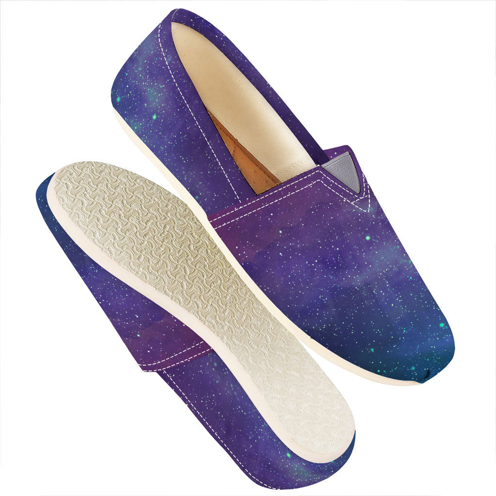 Purple Turquoise Galaxy Space Print Casual Shoes