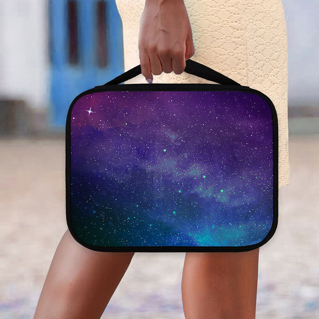 Purple Turquoise Galaxy Space Print Classic Bible Case
