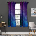 Purple Turquoise Galaxy Space Print Grommet Curtain Panels