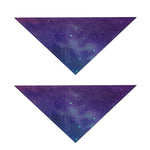 Purple Turquoise Galaxy Space Print Dog Bandana