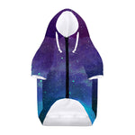 Purple Turquoise Galaxy Space Print Dog Zip Up Hoodie
