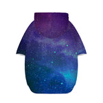 Purple Turquoise Galaxy Space Print Dog Zip Up Hoodie