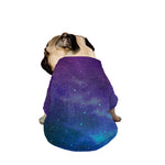 Purple Turquoise Galaxy Space Print Dog Zip Up Jacket