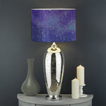 Purple Turquoise Galaxy Space Print Drum Lamp Shade