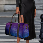 Purple Turquoise Galaxy Space Print Duffle Bag
