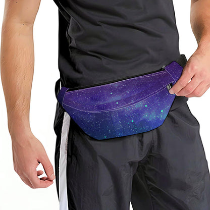 Purple Turquoise Galaxy Space Print Fanny Pack