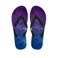 Purple Turquoise Galaxy Space Print Flip Flops