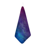 Purple Turquoise Galaxy Space Print Hand Towel