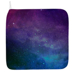 Purple Turquoise Galaxy Space Print Hand Towel