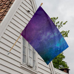 Purple Turquoise Galaxy Space Print House Flag