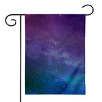 Purple Turquoise Galaxy Space Print House Flag