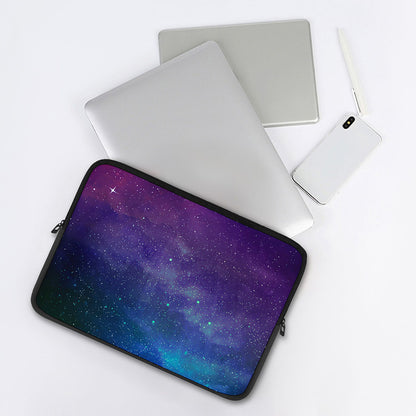 Purple Turquoise Galaxy Space Print Laptop Sleeve