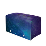 Purple Turquoise Galaxy Space Print Leather Tissue Box Cover