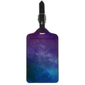 Purple Turquoise Galaxy Space Print Luggage Tag