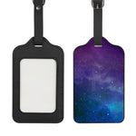 Purple Turquoise Galaxy Space Print Luggage Tag