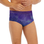Purple Turquoise Galaxy Space Print Men's Briefs