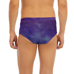 Purple Turquoise Galaxy Space Print Men's Briefs