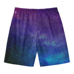 Purple Turquoise Galaxy Space Print Men's Swim Trunks