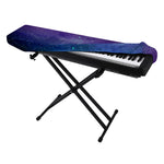 Purple Turquoise Galaxy Space Print Piano Keyboard Cover