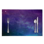 Purple Turquoise Galaxy Space Print Placemat