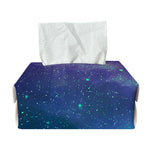 Purple Turquoise Galaxy Space Print Rectangle Tissue Box Cover