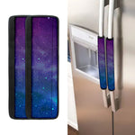 Purple Turquoise Galaxy Space Print Refrigerator Handle Covers