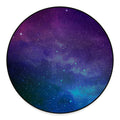 Purple Turquoise Galaxy Space Print Round Floor Mat