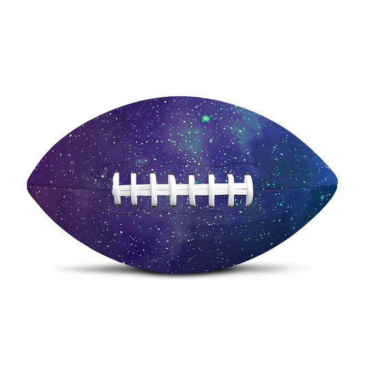 Purple Turquoise Galaxy Space Print Rugby Ball