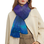 Purple Turquoise Galaxy Space Print Scarf