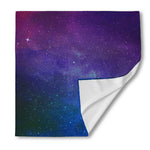 Purple Turquoise Galaxy Space Print Silk Bandana
