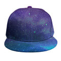 Purple Turquoise Galaxy Space Print Snapback Cap
