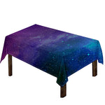 Purple Turquoise Galaxy Space Print Tablecloth
