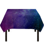 Purple Turquoise Galaxy Space Print Tablecloth