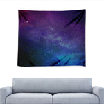 Purple Turquoise Galaxy Space Print Tapestry