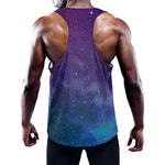 Purple Turquoise Galaxy Space Print Training Tank Top