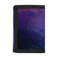 Purple Turquoise Galaxy Space Print Trifold Wallet