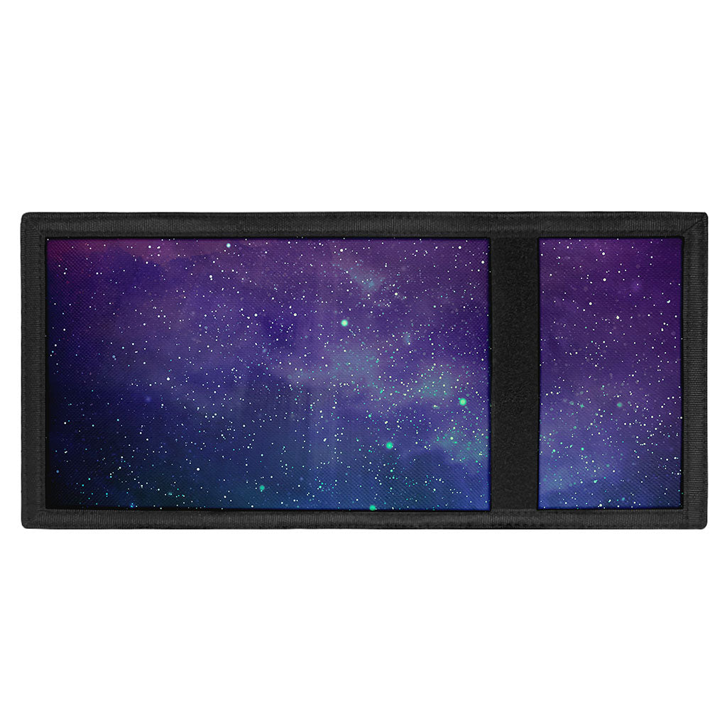 Purple Turquoise Galaxy Space Print Trifold Wallet